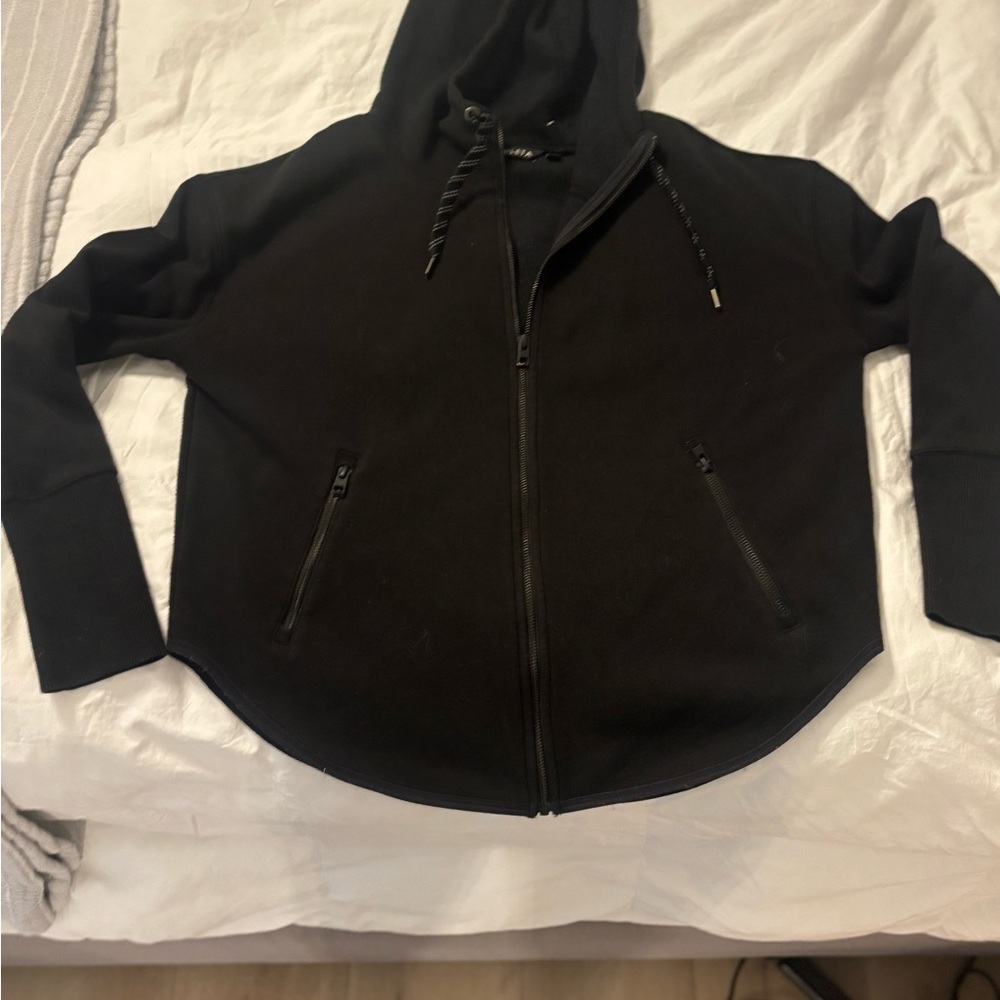 Athlete Black Full-Zip Hooded Jacket